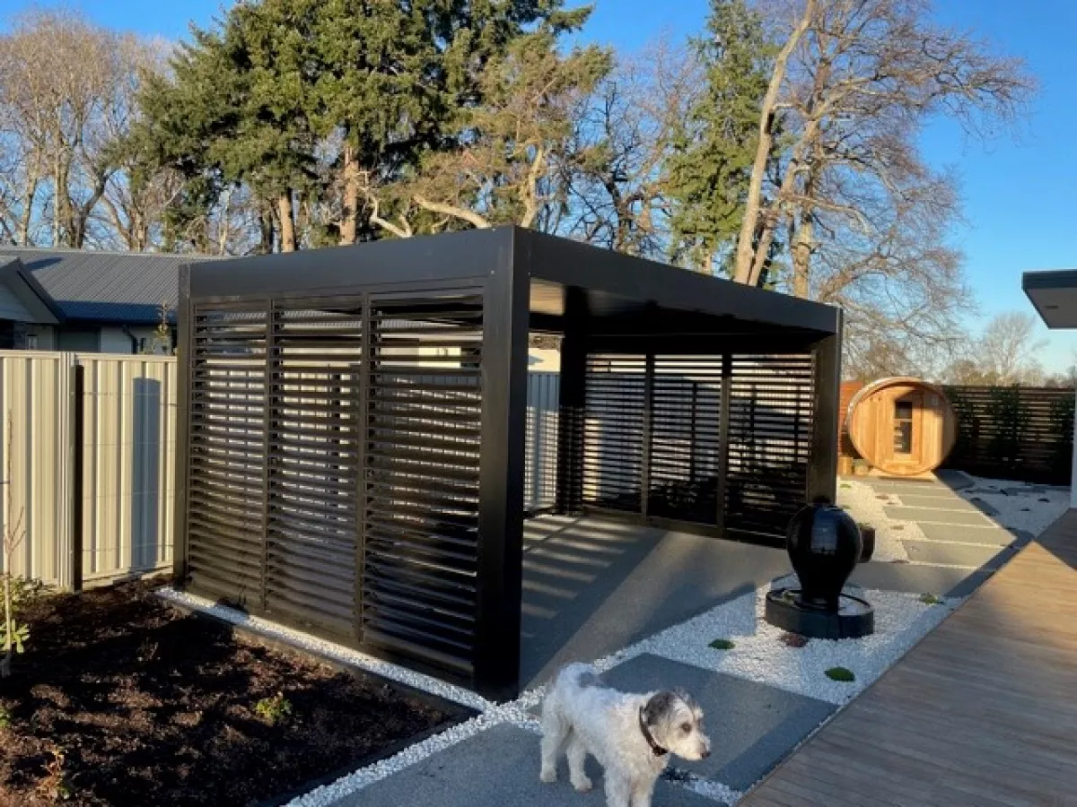 Opening Roof and Sun Louvre Shutters by Louvretec Timaru