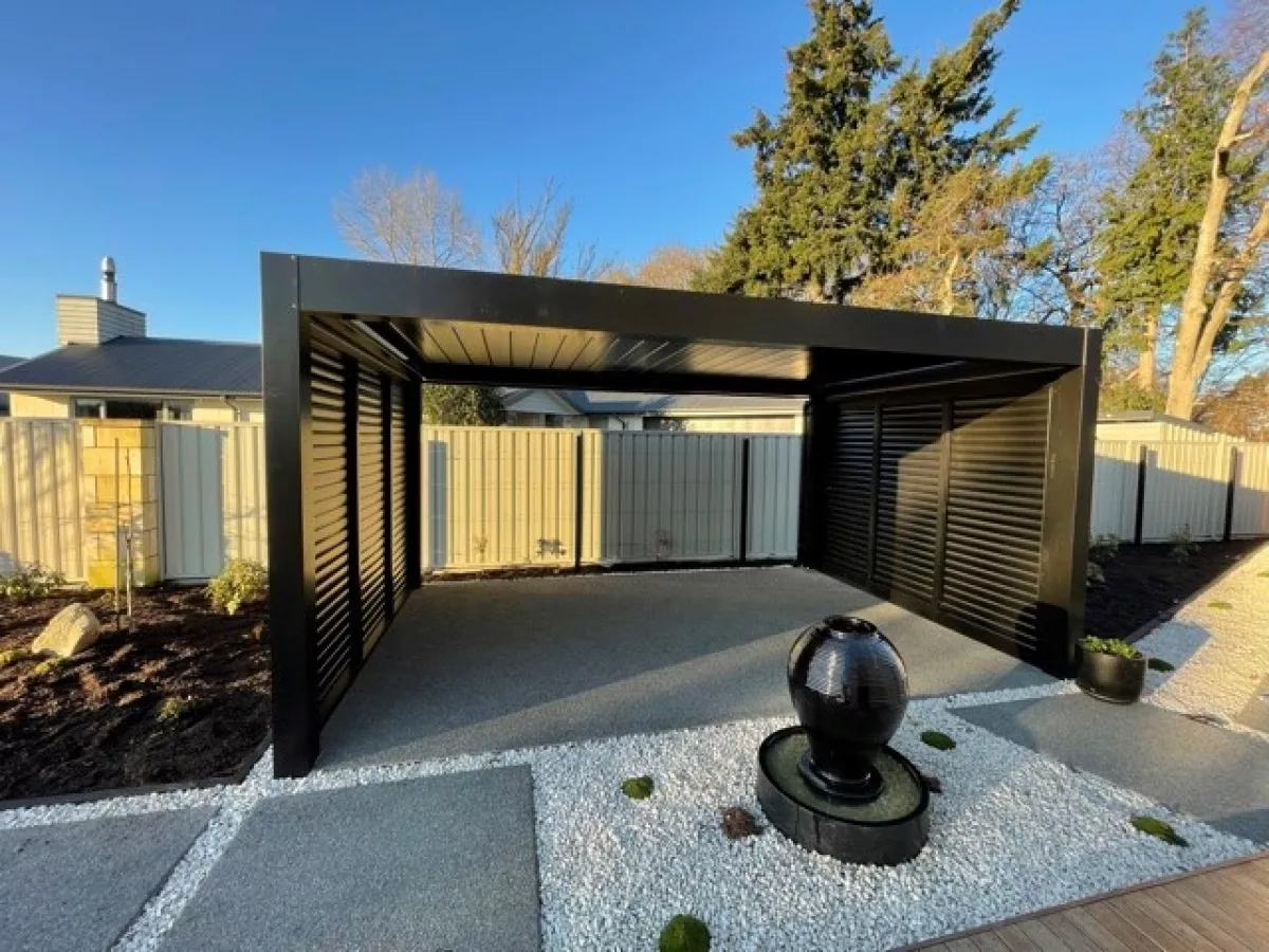 Opening Roof and Sun Louvre Shutters by Louvretec Timaru