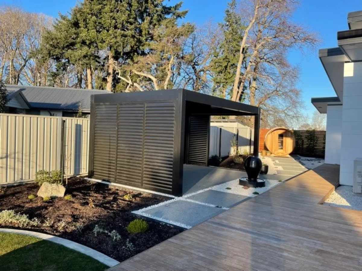Opening Roof and Sun Louvre Shutters by Louvretec Timaru