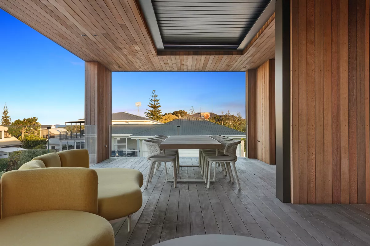 House of the Year 2024 by Shaw Builders featuring a Louvretec Opening Roof by Louvretec Waikato 