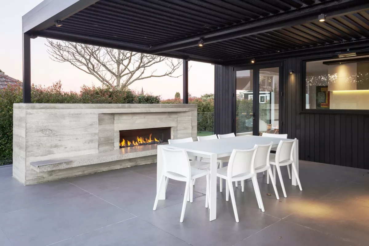 Warm and cosy outdoors during Winter.