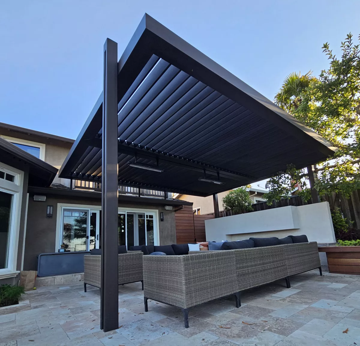 Opening Roof by Elite Exteriors, Louvretec Sacramento and Bay Area